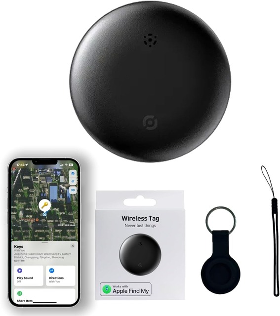 Smart Plastic Tracker Works for Find My App (iOS Only) Versatile Tracker for Keys Luggage Wallets Suitcases Backpacks & Pets