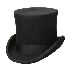 Tùy chỉnh chapeau Homme. Đen Jazz Cap Masquerade 100% Úc Len Phẳng Vui Đảng Phong Cách Ảo Thuật Gia <span class=keywords><strong>Top</strong></span> <span class=keywords><strong>Hat</strong></span> Bán Buôn Cho Nam Giới - Product Image 4