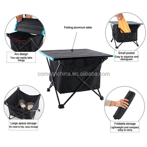 Modern Oxford Cloth Folding Camping Table & <b>Picnic</b> <b>Hamper</b> Storage Bag with Carrying Case for Outdoor BBQ - Product Image 3