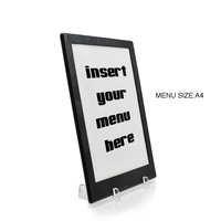 Discothèque Bar Restaurant A4 Rechargeable En Plastique Lueur Illuminer Table LED Menu Titulaire Conseil