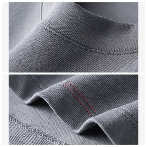 <span class=keywords><strong>T</strong></span>-<span class=keywords><strong>shirt</strong></span> da uomo personalizzata con logo, in cotone Supima 100% di alta qualità 240G, vestibilità ampia con spalle scese, in cotone Pima pesante - Product Image 3