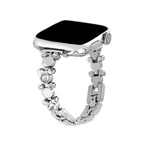 Bracelet de luxe Upro pour Apple Watch Series 10 Ultra 2 49mm 46mm, bracelet en métal incrusté de diamants avec motif d'ours mignon, compatible iWatch 9 8 7 45mm - Product Image 2