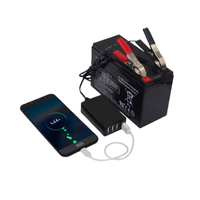 Convertidor Multifuncional de Batería de 12v-24V a USB de 5V, Cargador de Teléfono para Motocicleta con Clip y 4 Puertos USB, Cabezal de Carga Rápida