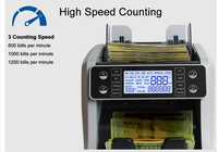 Compteur de billets à chargement par le haut AL-160, machine de comptage automatique de billets de banque, détecteur de faux billets à haute vitesse avec UV MG