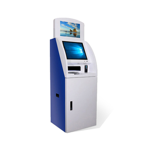 Yeni tasarım kapasitif dokunmatik ekran kart okuyucu QR kod tarayıcı bilet baskı Self servis Kiosk çift ekran ATM makinesi - Product Image 3