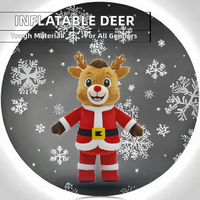Noël Animal géant gonflable cerf gonfler Animal mascotte Costumes pour adultes Cosplay porter 2m/2.6m cerf vêtements gonflables