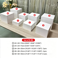 Lot de 6 supports en acrylique pour table de desserts, décoration de mariage, buffet traiteur, présentoir alimentaire