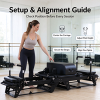 Machine de Pilates Megacore, lit Megaformer commercial pour l'entraînement en studio de Pilates
