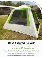 Tente de camping gonflable 4m² avec auvent de vestibule, colonne d'air en PVC, Oxford 300D, porte simple, trois fenêtres pour le camping en extérieur, OEM