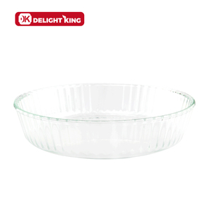 Plateau de cuisson en verre, assiette à Pie, en verre, Design fluché, Style français, 8 pièces - Product Image 3