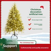 Gelber Stehender PVC Künstlicher Weihnachtsbaum 120-240cm Feiertagsdekoration für Zuhause Büro Einkaufszentrum Kommerzielle Ausstellung Großhandel