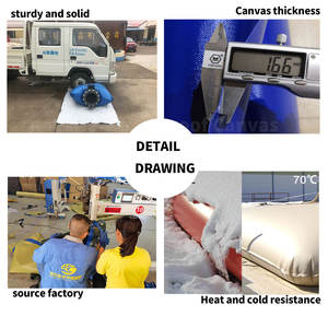 Réservoir d'eau pliable grande capacité - 105L Réservoir de stockage flexible en PVC pour l'irrigation/l'extinction d'incendies/l'utilisation en cas d'urgence - Product Image 5