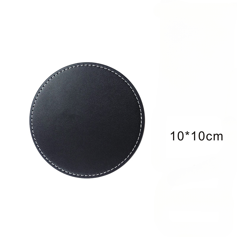 Sous-verre rond monobloc noir