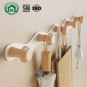 Pano.V Creative Porte-manteau mural en fer ondulé non perforé pour salon, chambre et maisons modernes - Product Image 1