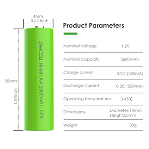 Gmcell Chất lượng cao 1.2V AA 2600mAh Ni-MH có thể sạc lại pin 30 gói mỗi hộp 1000mAh/1500nah/2000mAh Ni-MH đèn pin đồ chơi - Product Image 2