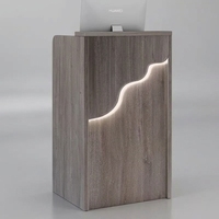 Comptoir de réception, petite caisse enregistreuse, comptoir minimaliste moderne pour boutique, simple avec éclairage, armoire de caisse enregistreuse, petite table de bar