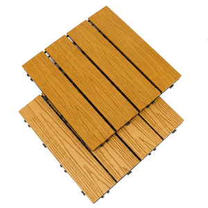 Dalles de terrasse emboîtables pour toits, résistantes aux intempéries, amovibles, flottantes, en WPC - Product Image 1