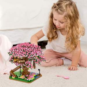 Ensemble de 2008 mini micro briques pour construire une maison, un arbre de cerisier, des blocs de construction, des jouets à assembler soi-même - Product Image 3