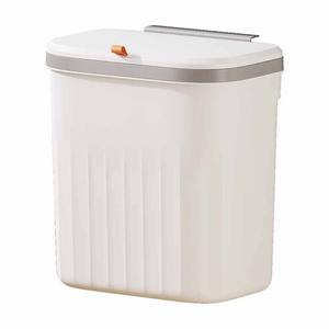 壁挂式厨房和浴室垃圾桶水槽下的塑料垃圾桶，带盖柜门悬挂设计 (无钻孔) - Product Image 4