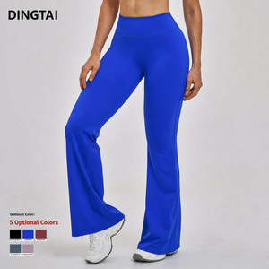 Brushed Flared Yoga Pants High Waisted Tummy Control Bootcut Workout <strong>Leggings</strong> Slim Fit Women's Fitness Trousers Full Length - Product Image 2