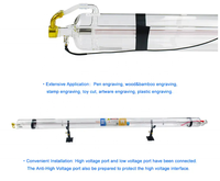 Tube laser CO2 Yongli R7 d'origine, 130W-150W, lampe laser en verre pour machine de découpe CNC intensives, remplacement H2 H4 série R
