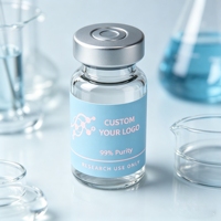 Étiquette de bouteille de peptide holographique imperméable personnalisée, livraison directe