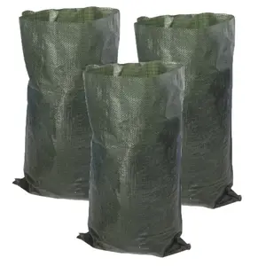 Sacos de areia de rio de polipropileno tecido 50kg para inundação, sacos de lixo de construção