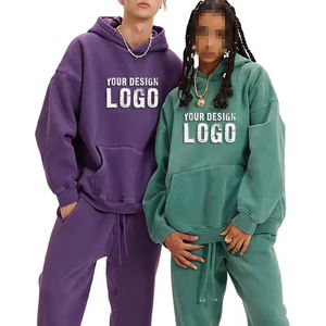 Sudadera con Capucha para Hombre, Estilo Vintage, Hombros Caídos, Talla Grande, Otoño Invierno, Lavada, Desgastada, Holgada, con Forro Polar - Product Image 6