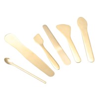 Cuillère cosmétique en acier inoxydable 304 pour masque, crème pour les yeux, crème pour le visage, crème à appliquer, bâtonnet à pâte, impression de logo