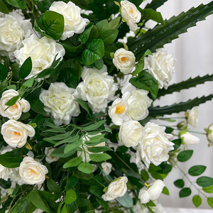 Pure White Artificial Silk Flower Row White Rose Gardenia <b>Simulation</b> High Quality for Business Events Holding Mitzvah Wedding - Product Image 4