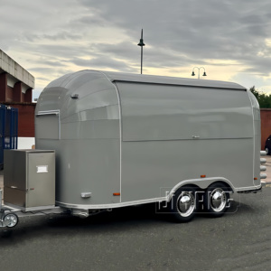 Camion de cuisine mobile vintage, équipement de restauration, chariot à hot-dogs, remorque BBQ, équipement de pizzeria et de restaurant, remorque mobile pour café et nourriture - Product Image 3