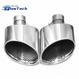 ปลายท่อไอเสียทรงรี FlowTech RS Style สำหรับอัพเกรด Audi A3 A4 A5 A6 A7 – สแตนเลส 304 ติดตั้งได้โดยตรง - Product Image 4