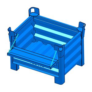 Uzun mesafe lojistik taşımacılığı ve ciro kutuları için istiflenebilir çelik paletler - Product Image 2