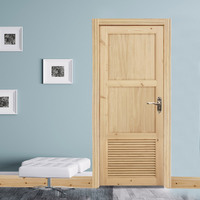Porte intérieure à persiennes en pin massif, entièrement en bois massif, ventilée, pour salle de bain, placard, décoration.