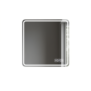 Miroir de salle de bain LED D0100HR2R66 36x36 pouces carré anti-explosion avec interrupteur tactile, cadre en aluminium, design moderne, montage mural - Product Image 1