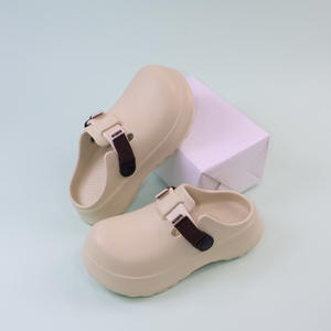 Zuecos Borbo para Mujer, Estilo Slip-On con Suela Gruesa Antideslizante, Cómodos, Color Beige, Tallas 35-45, Moldeados por Inyección, para Uso Casual - Product Image 1