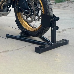 Support de <span class=keywords><strong>roue</strong></span> en acier pour <span class=keywords><strong>moto</strong></span>, système de maintien de pneu, support de stationnement et d'exposition pour <span class=keywords><strong>moto</strong></span>, pour les installations de transport de véhicules - Product Image 2