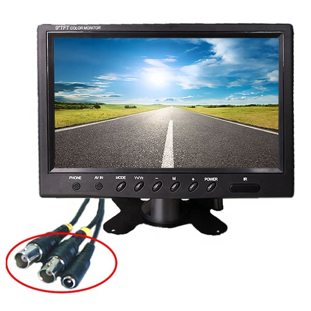 TV Monitor CCTV Display 9 Inch 1024*600 IPS Widescreen Surveillance Monitor BNC for Camera Dvr Cctv TFT LCD Portable Monitor