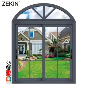 Zekin หน้าต่างกระจกสามบานแบบทันสมัยหน้าต่างบานเลื่อนอลูมิเนียมทนต่อแรงกระแทกเพื่อความปลอดภัยสูงสำหรับการปรับปรุงโรงเรียน - Product Image 1