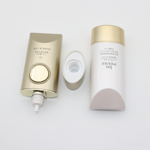 Fabricant de crème solaire de luxe en or 30ml 40ml plastique ABS double paroi <span class=keywords><strong>bouton</strong></span> argent bouteille vide pour crème solaire <span class=keywords><strong>BB</strong></span> crème fond de teint - Product Image 2