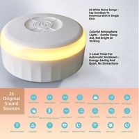 Lampu Malam Warna-warni yang Dapat Diredupkan Mesin Suara White Noise Audio Lullaby Alat Bantu Tidur Kontrol Tombol Manual untuk Kamar Tidur
