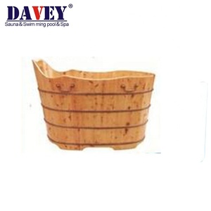 Nouvelle baignoire en <span class=keywords><strong>bois</strong></span> rectangulaire pour l'extérieur 2024 avec motif de pierre ovale/rond - Product Image 1