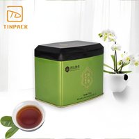 Boîte en étain rectangulaire de qualité alimentaire de luxe pour l'emballage de café et de thé à domicile