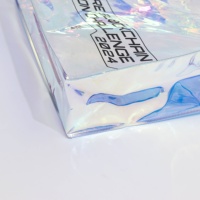 Sac à main en plastique avec logo imprimé personnalisé Sac fourre-tout transparent en PVC laser pour le shopping et les voyages