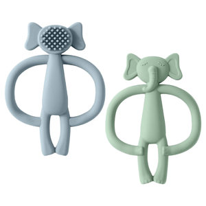 2 Stück Silikon-Beißringe für Babys, BPA-frei, weiche Beißringe-<span class=keywords><strong>Set</strong></span> für Jungen und Mädchen von 0-24 Monaten - Product Image 1