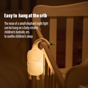 2025 New Elephant LED Night <b>Light</b> Soft Silicone Warm White Baby <b>Sleeping</b> Lamp Eye Protection for Kids Home Use Gift - Product Image 4