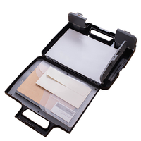 Porte-documents A4 en plastique avec calculatrice pliable par sublimation, ouverture latérale et poignée, pour infirmières et professionnels de la santé