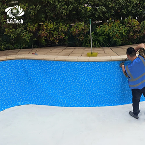 Couronne d'eau <span class=keywords><strong>prix</strong></span> du fabricant PVC revêtement de piscine personnalisé mosaïque bleu eau anti-dérapant doublure en vinyle - Product Image 4