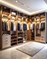 Armoire de rangement moderne et simple en MDF pour chambre à coucher, avec porte coulissante
