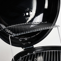 Barbecue au charbon de bois portable, chariot de table extérieur, montage facile, style moderne, acier laminé à froid thermolaqué, réglage automatique